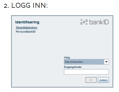 The iframed BankID login